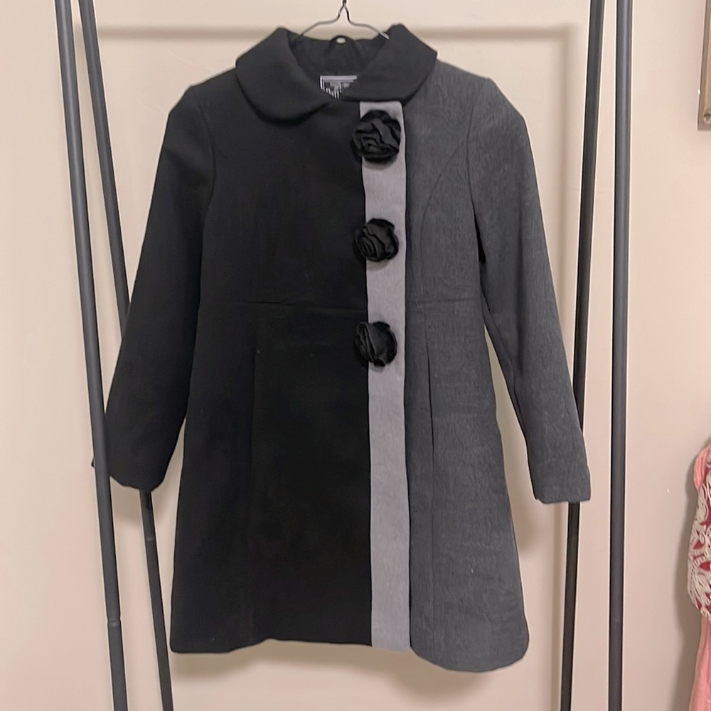Girls Pea Coat Multi Colored